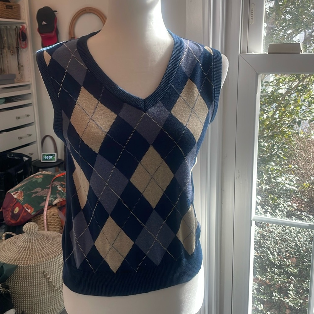 John Galt argyle vest